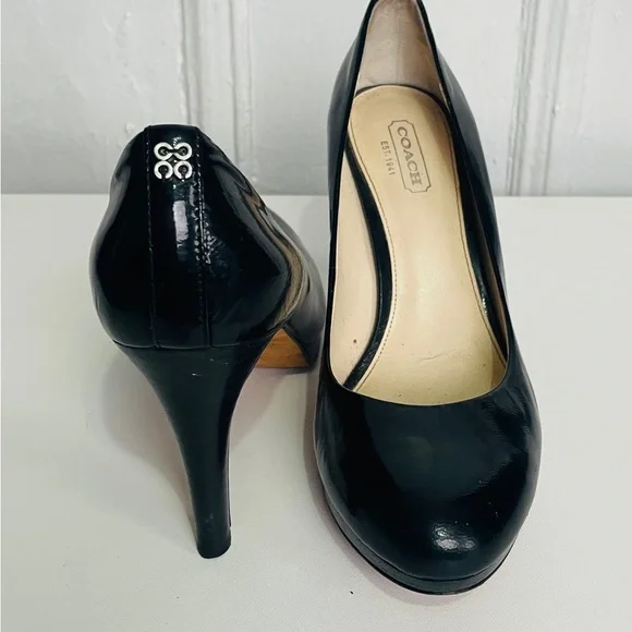 Coach Black Patent Leather Pumps - Picture 9 of 10